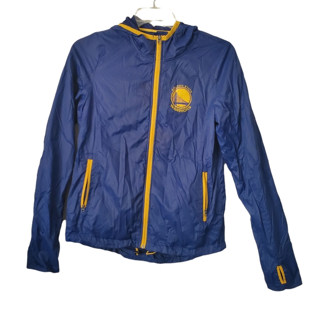 Golden State Warriors Blue & Gold Windbreaker Jacket